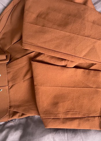 Kadın Kahverengi Saten Midi Pantolon - Görsel 2