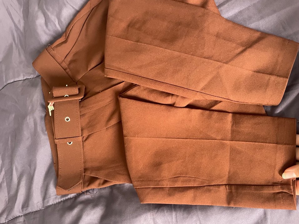 Kadın Kahverengi Saten Midi Pantolon - Görsel 2