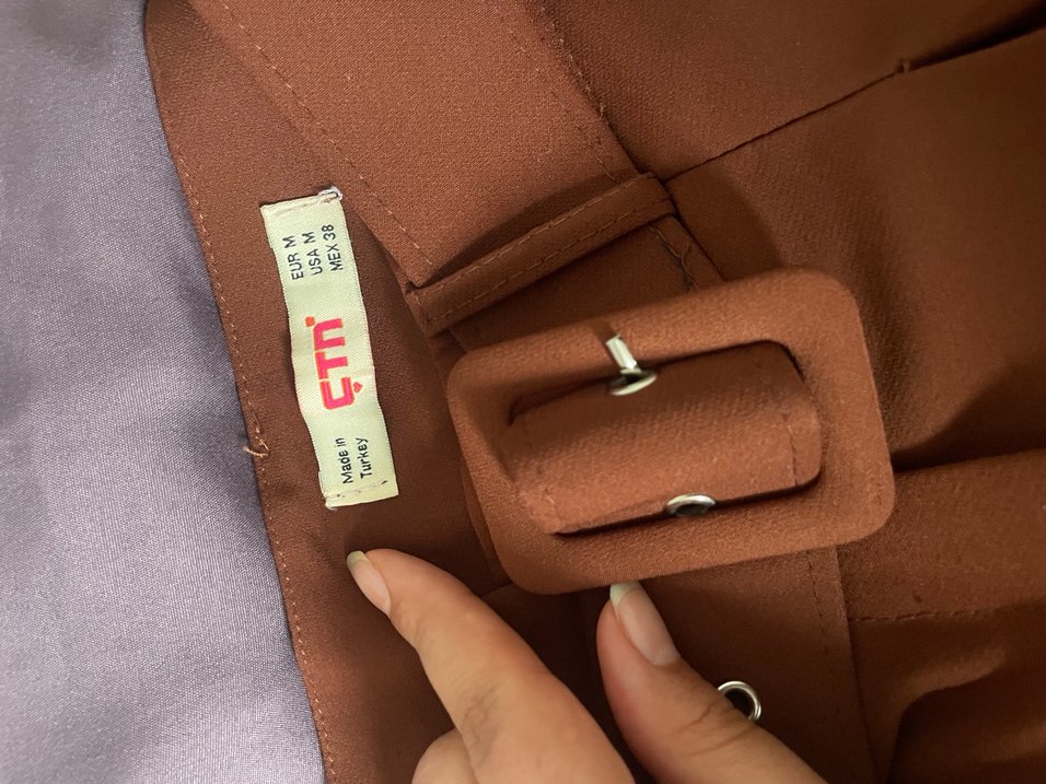 Kadın Kahverengi Saten Midi Pantolon - Görsel 3