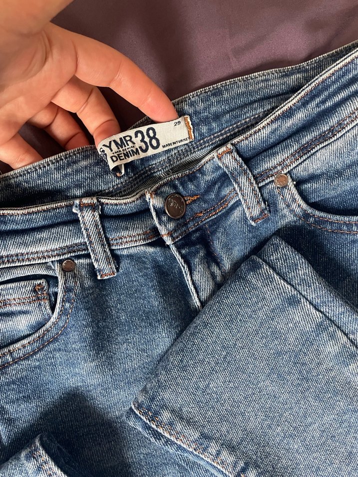 Likralı Mavi Kot Pantolon  Esnek ve Rahat - Görsel 3