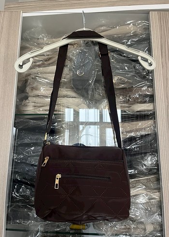 Kahverengi Deri Fermuarlı Kadın Çanta - Görsel 8