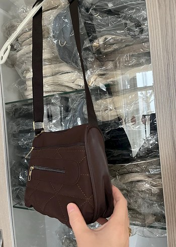 Kahverengi Deri Fermuarlı Kadın Çanta - Görsel 10