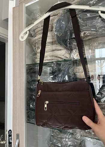 Kahverengi Deri Fermuarlı Kadın Çanta - Görsel 9