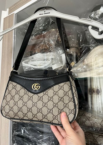 Klasik Siyah Tokalı Kadın Omuz Çantası - Görsel 13