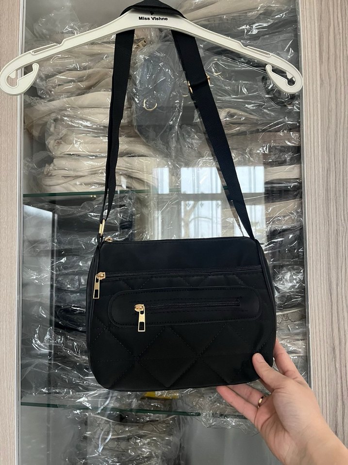 Siyah Fermuarlı Kadın Çanta - Görsel 3