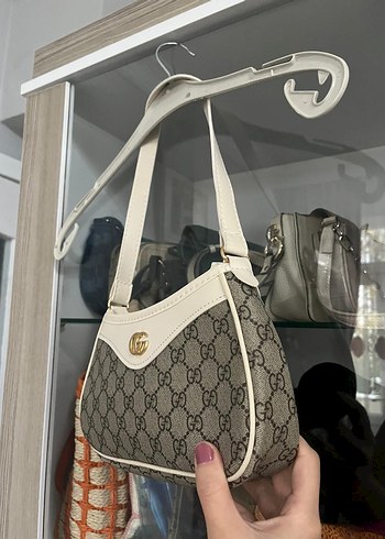 Beyaz Baskılı Kadın Omuz Çantası - Görsel 7