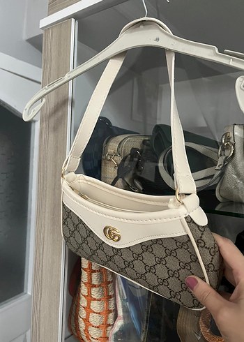 Beyaz Baskılı Kadın Omuz Çantası - Görsel 3