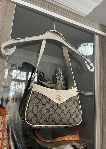 Beyaz Baskılı Kadın Omuz Çantası - Görsel 2