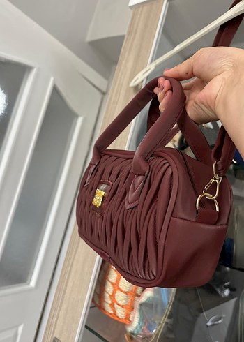 Kahverengi Deri Fırfırlı Kadın Çanta - Görsel 3