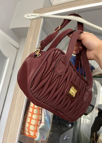 Kahverengi Deri Fırfırlı Kadın Çanta - Görsel 6