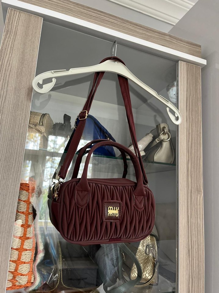 Kahverengi Deri Fırfırlı Kadın Çanta - Görsel 5