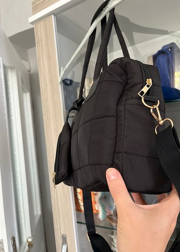 Siyah Fermuarlı Kadın El Çantası - Görsel 6