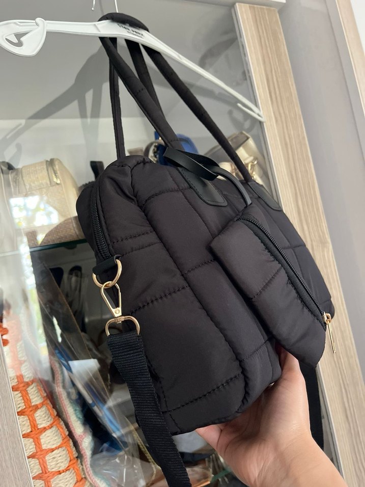 Siyah Fermuarlı Kadın El Çantası - Görsel 4