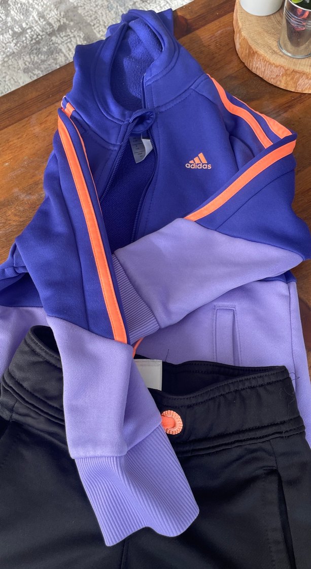 Kız Çocuk Mor Adidas Eşofman Takımı - Görsel 2