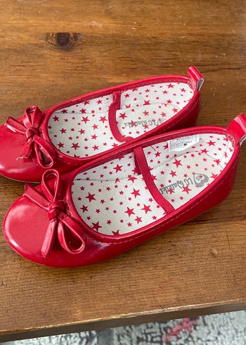Kız Çocuk Kırmızı Fiyonklu Babet Ayakkabı - Görsel 2