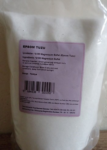 SMOOL Epsom Tuzu 1000 gr Vegan Beyaz Toz - Görsel 2