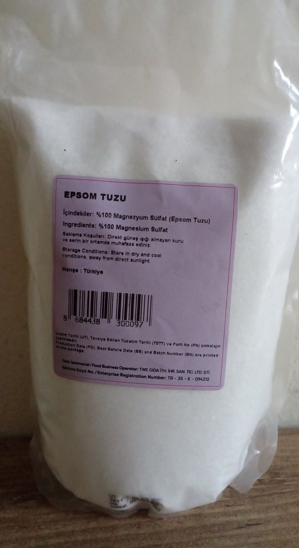 SMOOL Epsom Tuzu 1000 gr Vegan Beyaz Toz - Görsel 2