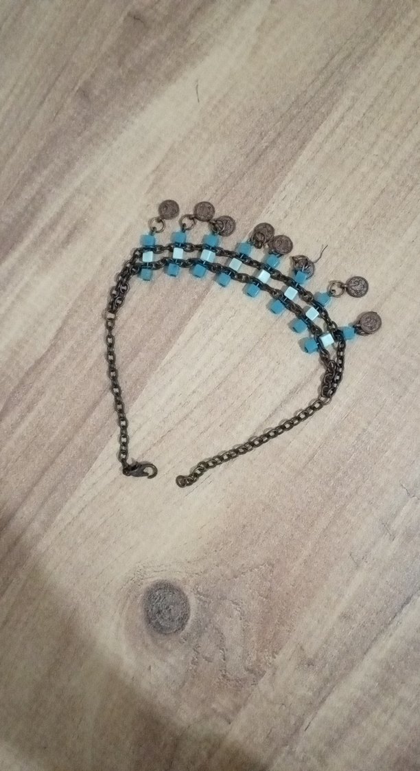 Bohem Kahverengi  Zincir Detaylı Kadın Halhal Zinciri - Görsel 2