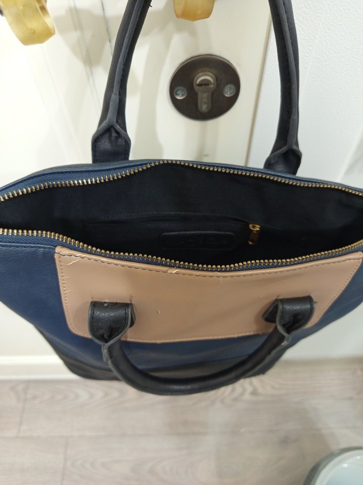 Ole Lacivert Suni Deri Kadın Çanta - Görsel 2