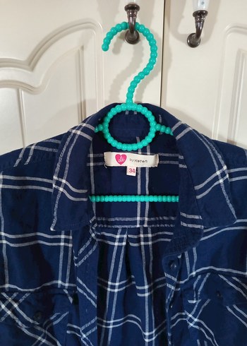 Koton Mavi Ekose Desenli Gömlek - Görsel 2