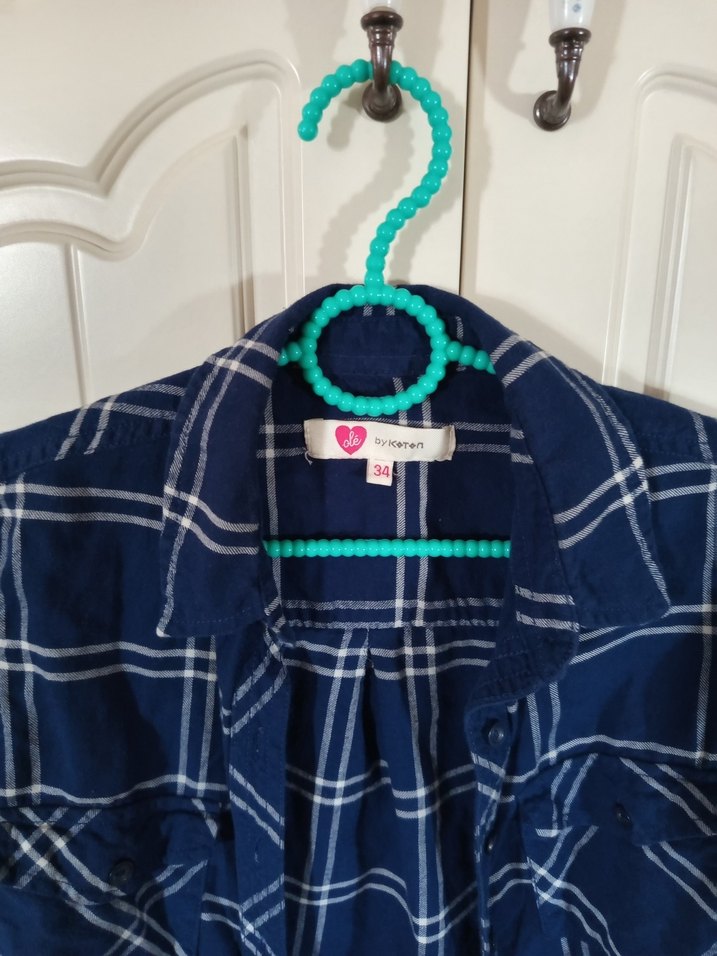 Koton Mavi Ekose Desenli Gömlek - Görsel 2