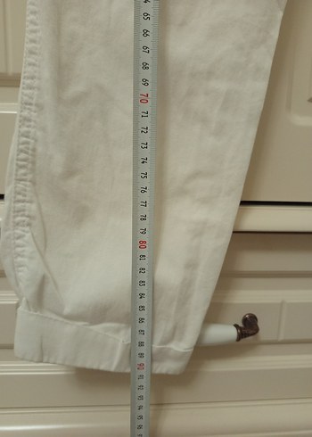 LCW Düğmeli Beyaz Kargo Pantolon - Görsel 7