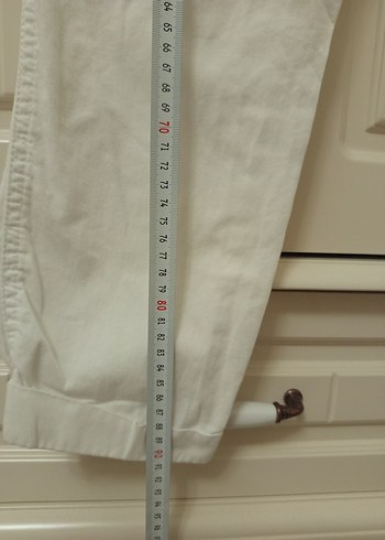 LCW Düğmeli Beyaz Kargo Pantolon - Görsel 6