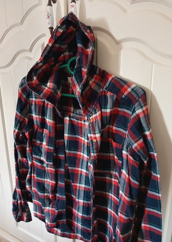 Koton Kapüşonlu Kareli Kadın Gömlek - Görsel 2