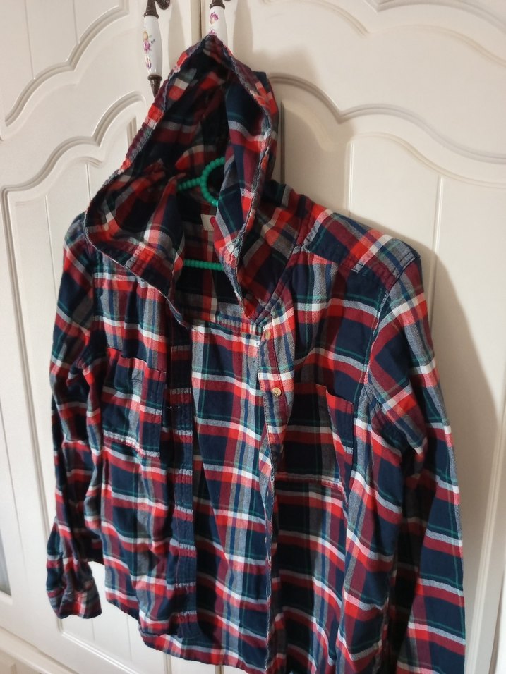 Koton Kapüşonlu Kareli Kadın Gömlek - Görsel 2