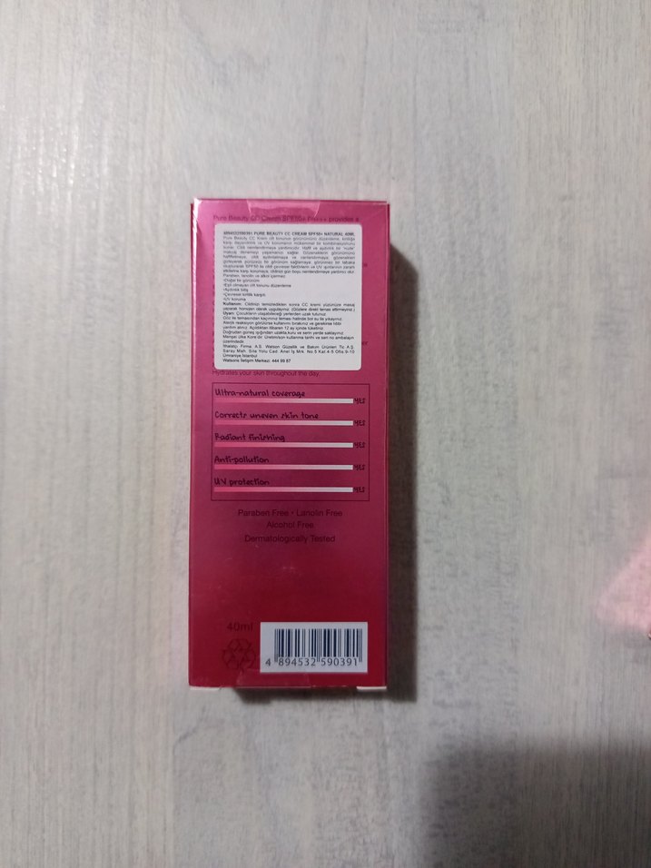 Pure Beauty Pembe Tonlu Açık CC Krem - Görsel 3