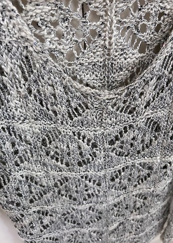 LC Waikiki Gri V Yakalı Örgü Kadın Kazak - Görsel 2