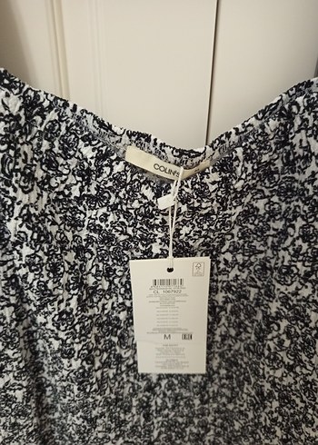 Colins Straplez kare yaka düşük omuz Bluz tişört - Görsel 2