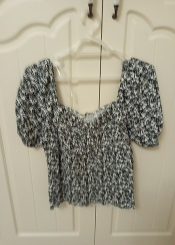 Colins Straplez kare yaka düşük omuz Bluz tişört - Görsel 3