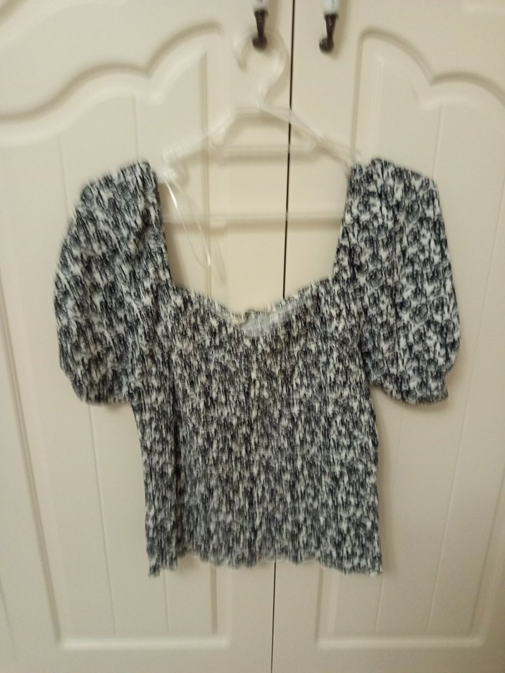 Colins Straplez kare yaka düşük omuz Bluz tişört - Görsel 3