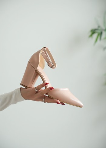 Bej rugan Topuklu Kadın Klasik Ayakkabı - Görsel 4