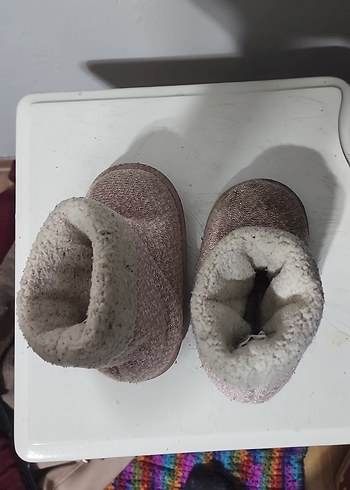 Kız Çocuk Pembe Örgü Sıcak Ev Terliği - Görsel 4