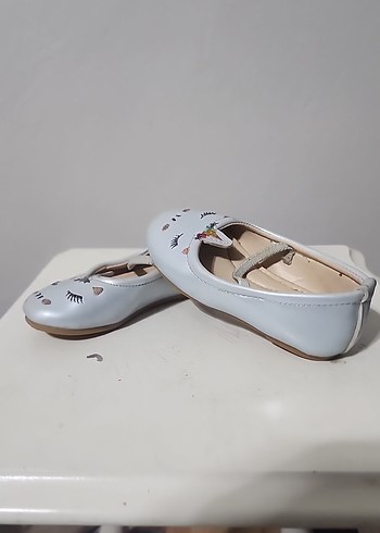 Kız Çocuk Bohem Nakışlı Beyaz Babet - Görsel 3