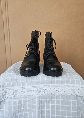 Mammamia Siyah Deri Bot - Görsel 3