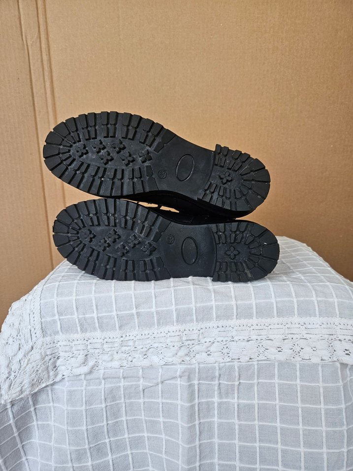 Mammamia Siyah Deri Bot - Görsel 5