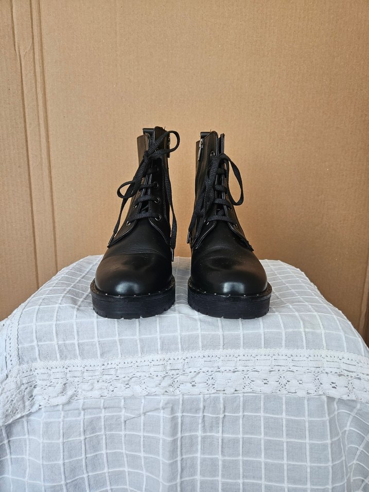 Mammamia Siyah Deri Bot - Görsel 3