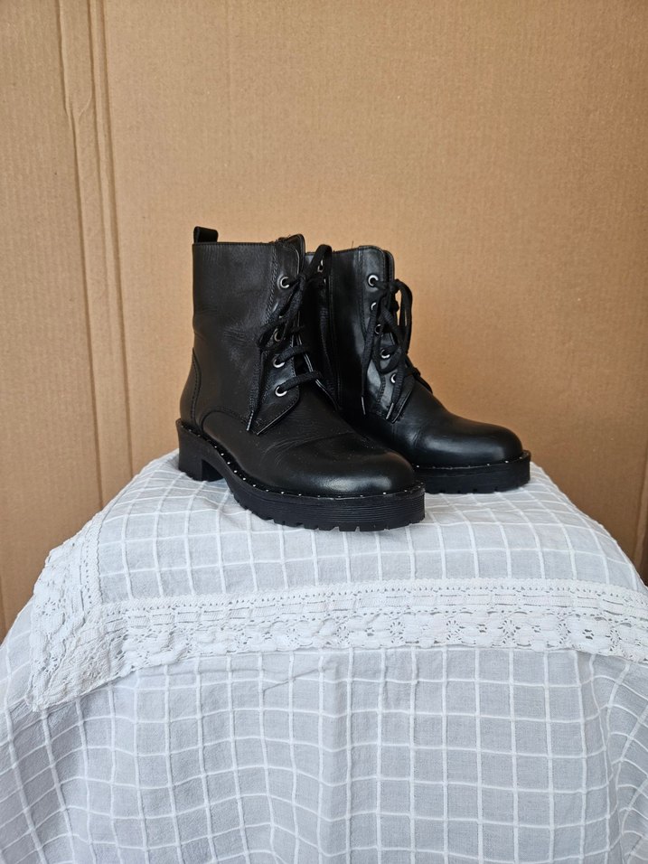 Mammamia Siyah Deri Bot - Görsel 2