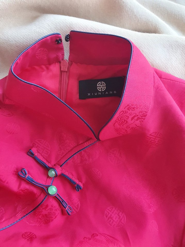 Xiuniang Kırmızı Geleneksel Çin Bluzu - Görsel 3