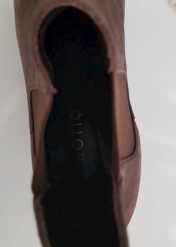 Hotiç Kahverengi Süet Kadın Dolgu Topuklu Bot - Görsel 4