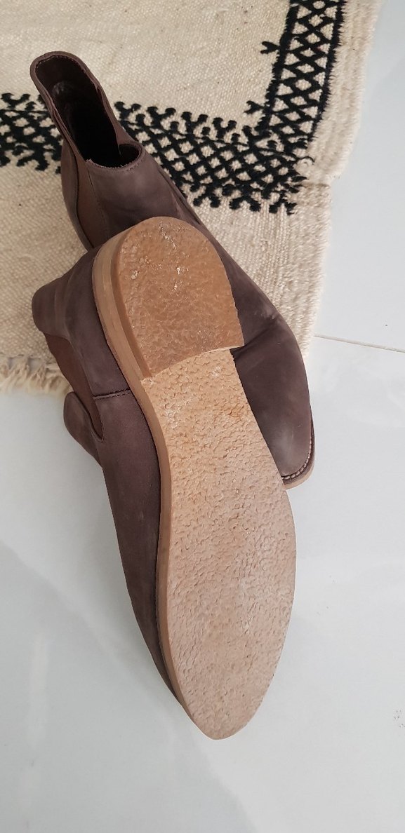 Hotiç Kahverengi Süet Kadın Dolgu Topuklu Bot - Görsel 5