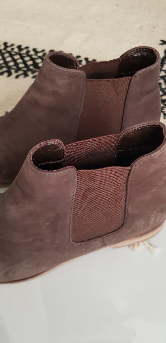 Hotiç Kahverengi Süet Kadın Dolgu Topuklu Bot - Görsel 3