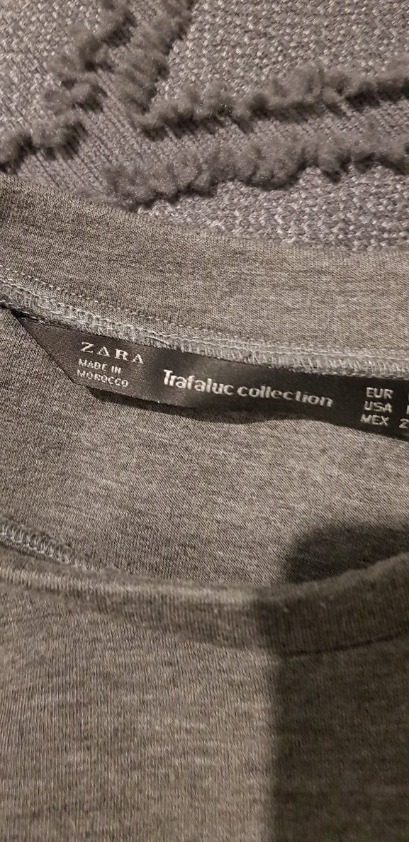 Zara Gri Dantel Detaylı Sweatshirt Elbise - Görsel 4