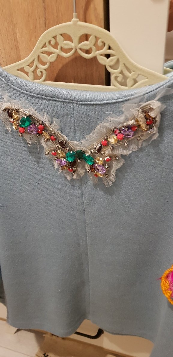 Mavi Kendi Tasarımım Bohem Kadın Kazak - Görsel 5