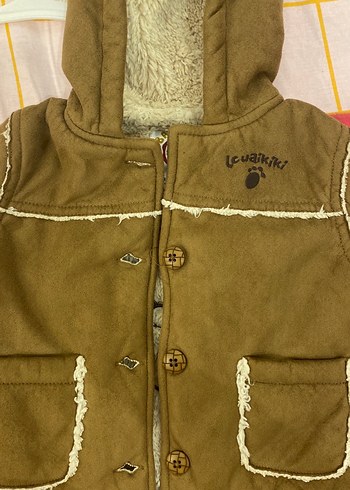 Kürklü Kahverengi Bebek montu - Görsel 2