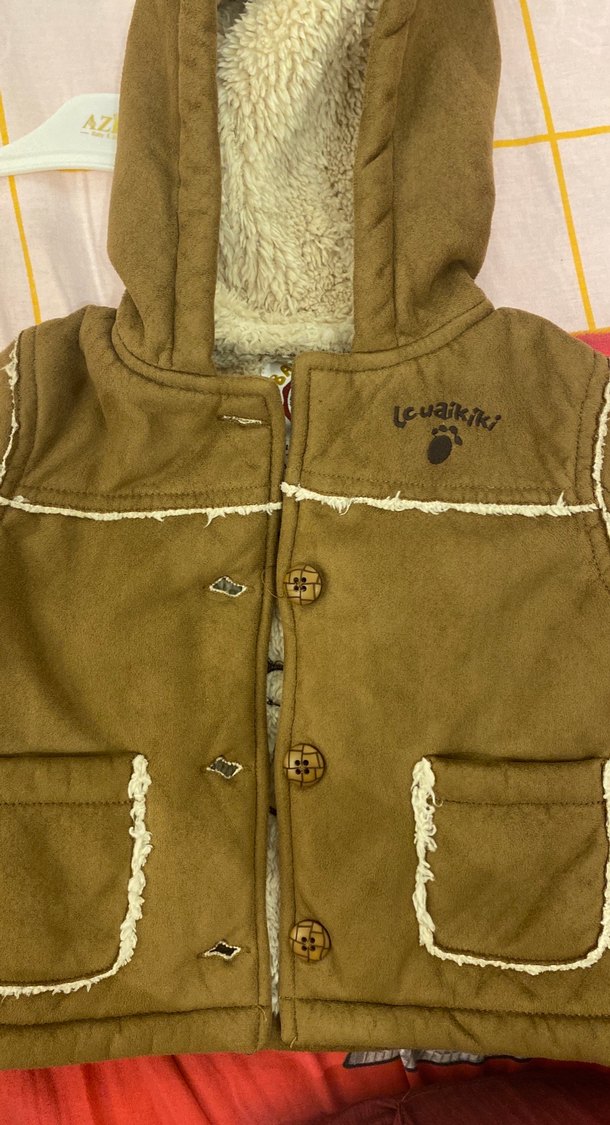 Kürklü Kahverengi Bebek montu - Görsel 2