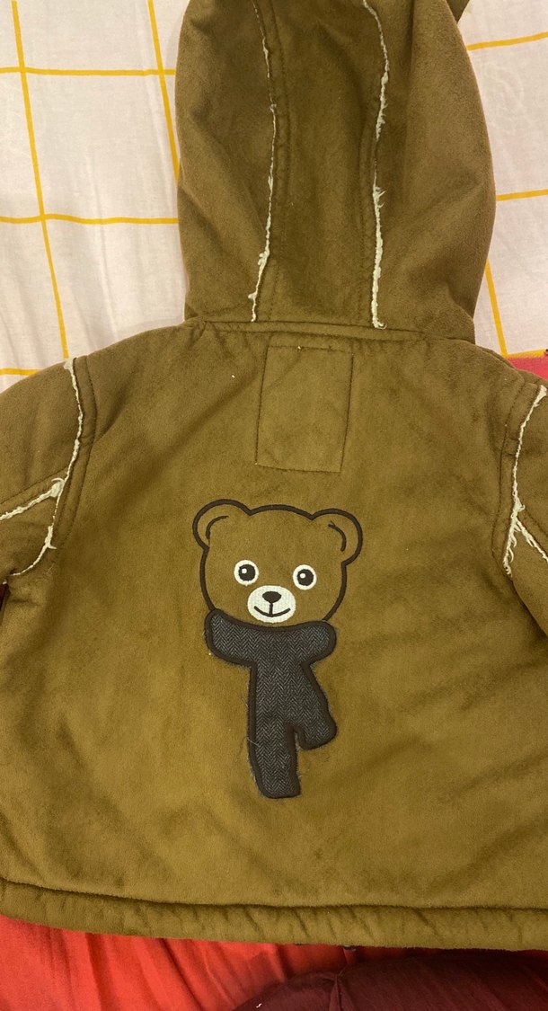 Kürklü Kahverengi Bebek montu - Görsel 4